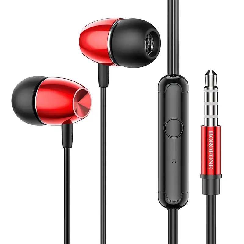 Borofone Earphones BM57 Platinum red