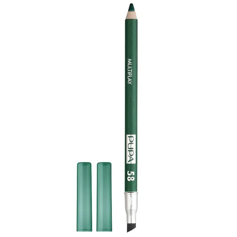 Pupa, Multiplay, Double-Ended, Eyeshadow & Kajal Eyeliner 2-In-1, 58, Plastic Green, 1.2 g *Tester