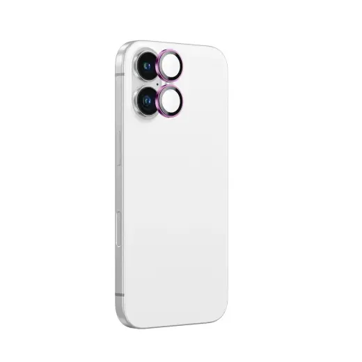 AmazingThing AR Aluminum 2 Lens Glass telefona maciņš iPhone 16, iPhone 16 Plus - Pink