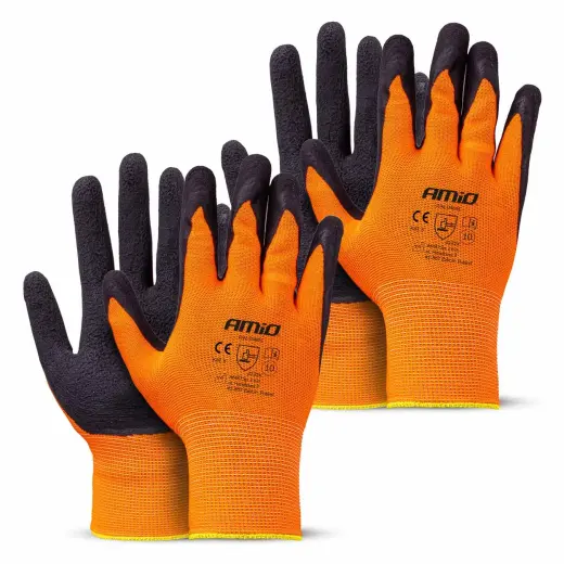 PE Latex foamsafety gloves 4 pcs Size 10 (2 pairs), 2132X AMIO-04641
