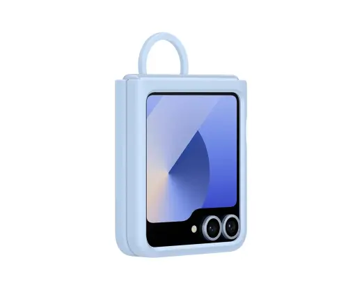 Samsung EF-PF741TLE Silicone maciņš ar statīvu telefonam Samsung Galaxy Z Flip 6 (F741) | Z Flip 7 FE (F761) zils (Bojāts iepakojums)