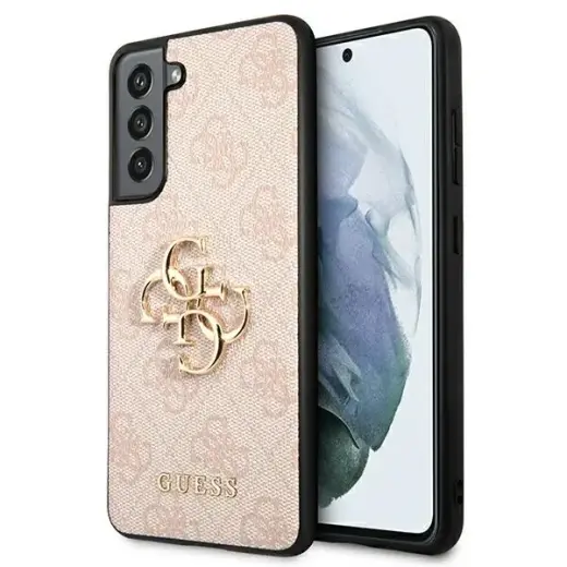 GUHCS21FE4GMGPI Guess 4G Big Metal Logo Case for Samsung Galaxy S21 FE 5G Pink