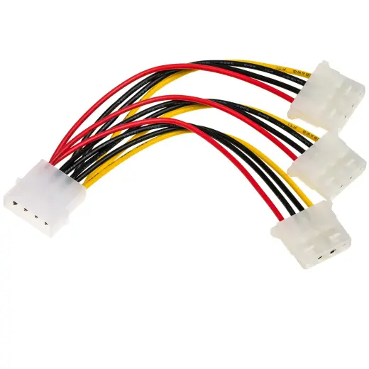 Adapter with cable Akyga AK-CA-40 Molex (m) | 3x Molex (f) 3x 15cm