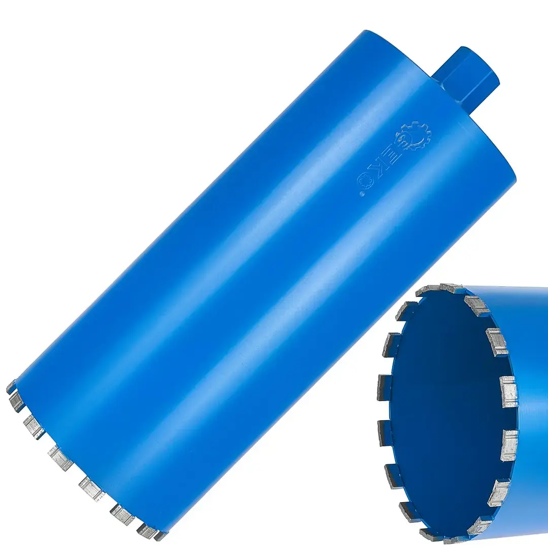 Dimanta kroņurbis mitrai un sausai urbšanai 182x10x450mm 16 segmenti 1.1/4"