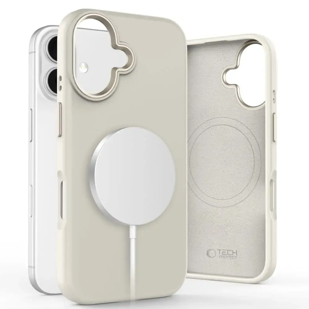 TECH-PROTECT SILICONE PURE MAGSAFE IPHONE 16 COSMIC LATTE