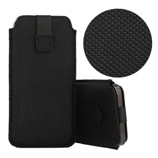 HIT Pouch Case (Size XL) for Iphone 15/15 Pro/Iphone 16/16 Pro/Samsung S24/S24 Plus/S25/S25 Plus/A53/A55 5G design 2 black