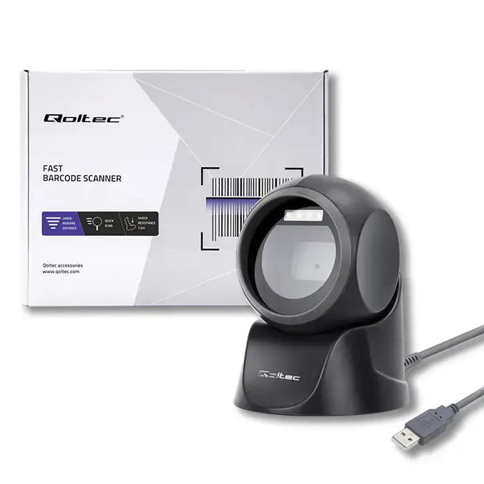 Qoltec 1D | 2D | USB stationary scanner