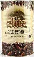 Olīvas Kalamata bez kauliņiem ELITA, 4.1kg/2.5kg