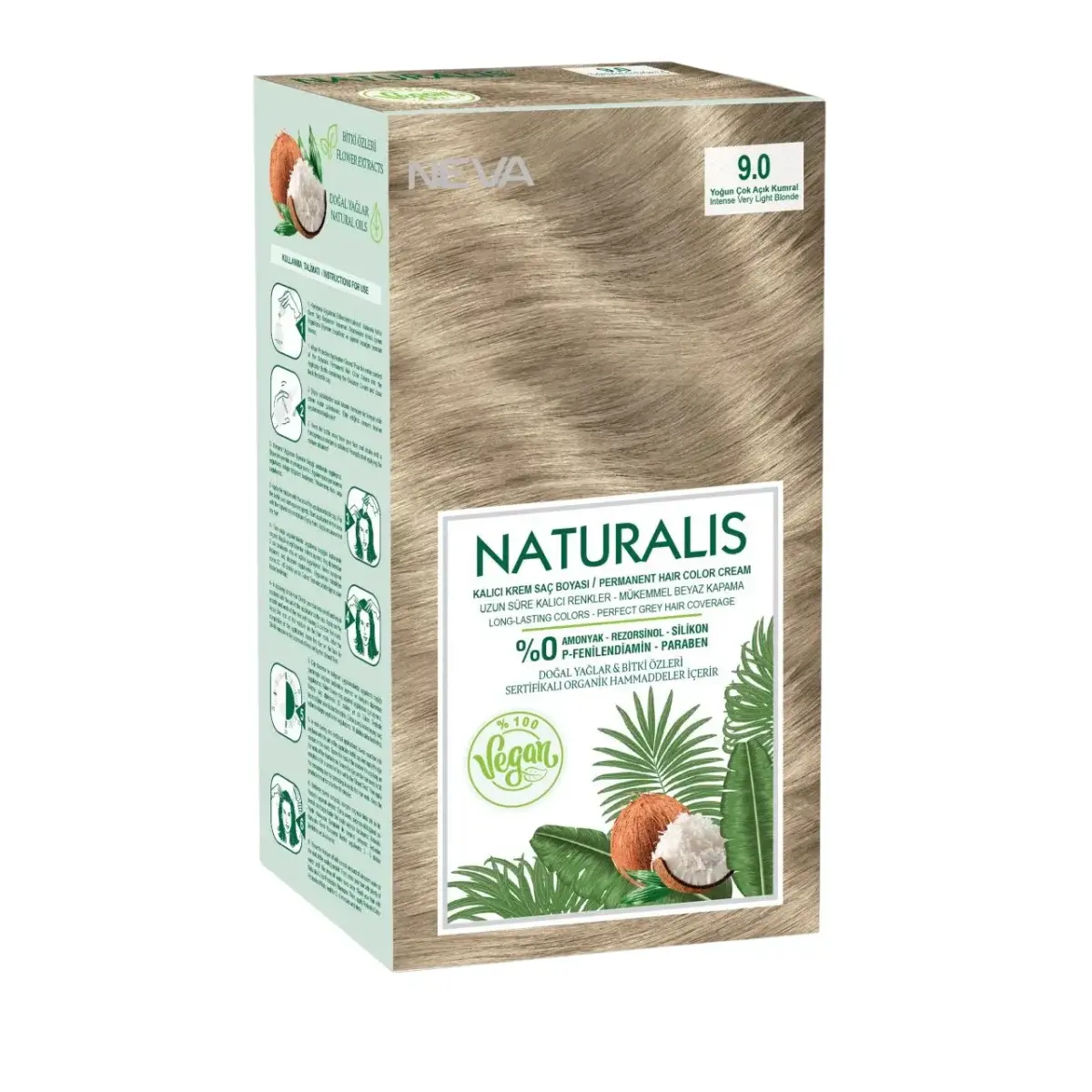 Neva , Naturalis, Permanent Hair Dye, 9