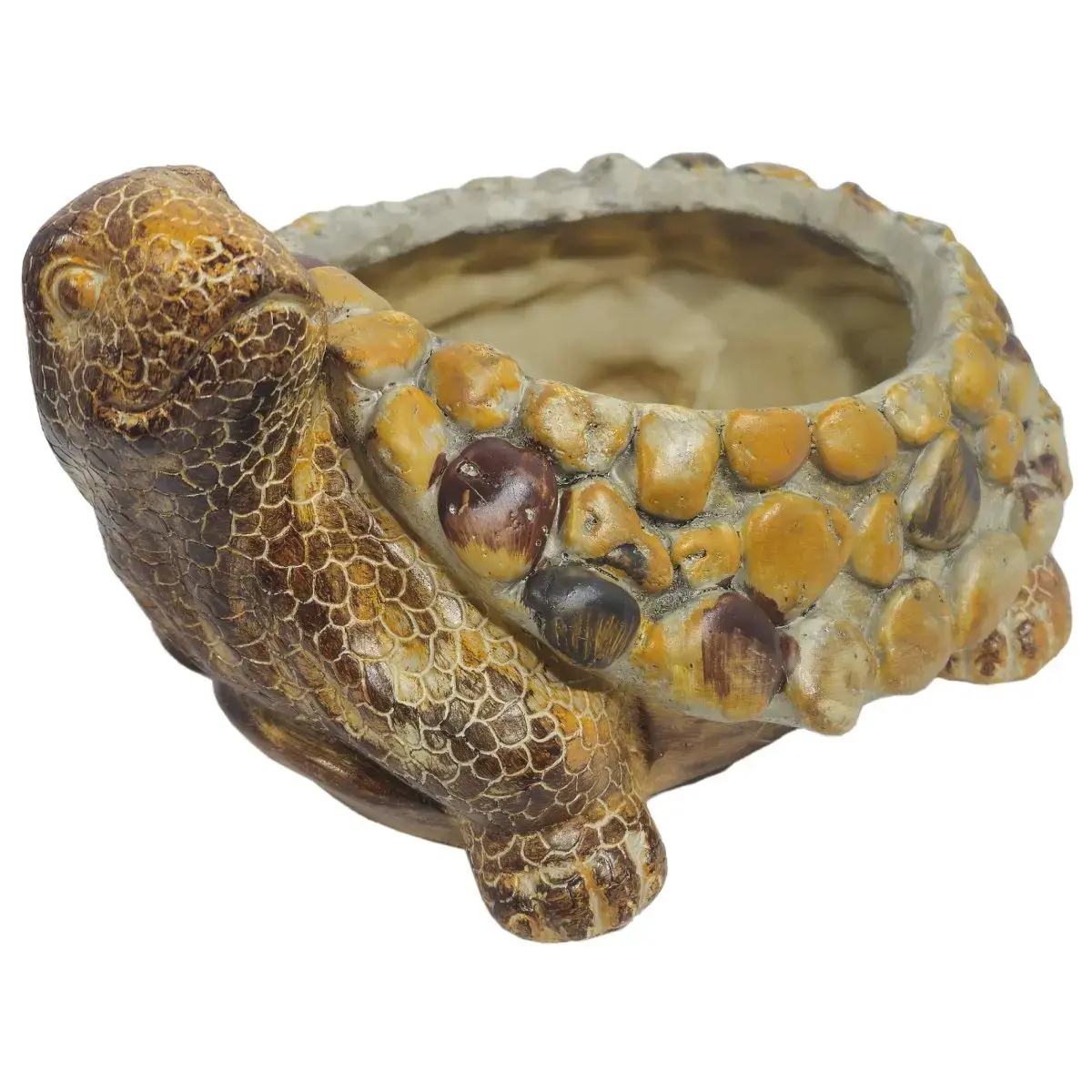 BESK Garden decor/flower pot Turtle 23x17x13cm