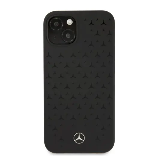 MEHCP13SSIPBK Mercedes Liquid Silicone Case for iPhone 13 Mini Black