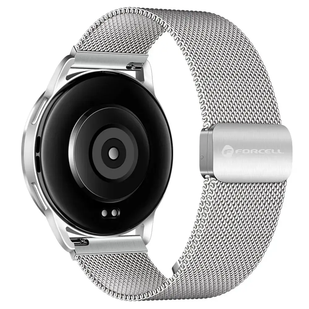 Forcell F-Design FS11 viedpulksteņa siksniņa priekš Samsung Galaxy Watch (20 mm) | nerūsējošs tērauds | sudraba krāsā