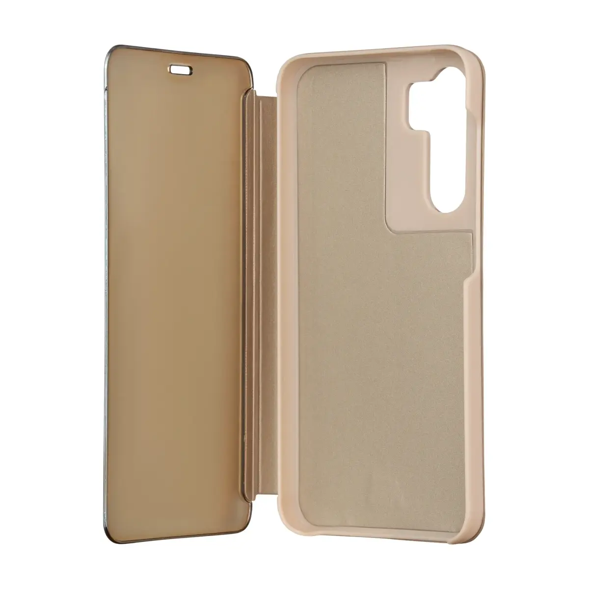Fold Mirror View Case for Samsung Galaxy A54 gold