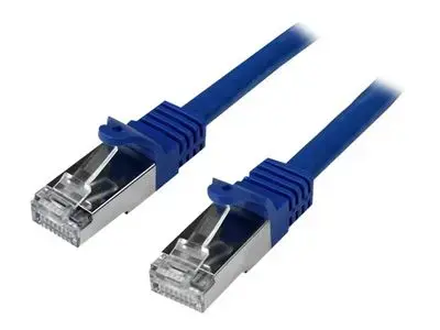 StarTech.com 2m CAT6 Ethernet Cable, 10 Gigabit Shielded Snagless RJ45 100W PoE Patch Cord, CAT 6 10GbE SFTP Network Cable w|Strain Relief, Blue, Fluke Tested|Wiring is UL Certified|TIA - Category 6 - 26AWG (N6SPAT2MBL) - patch cable - 2 m - blue