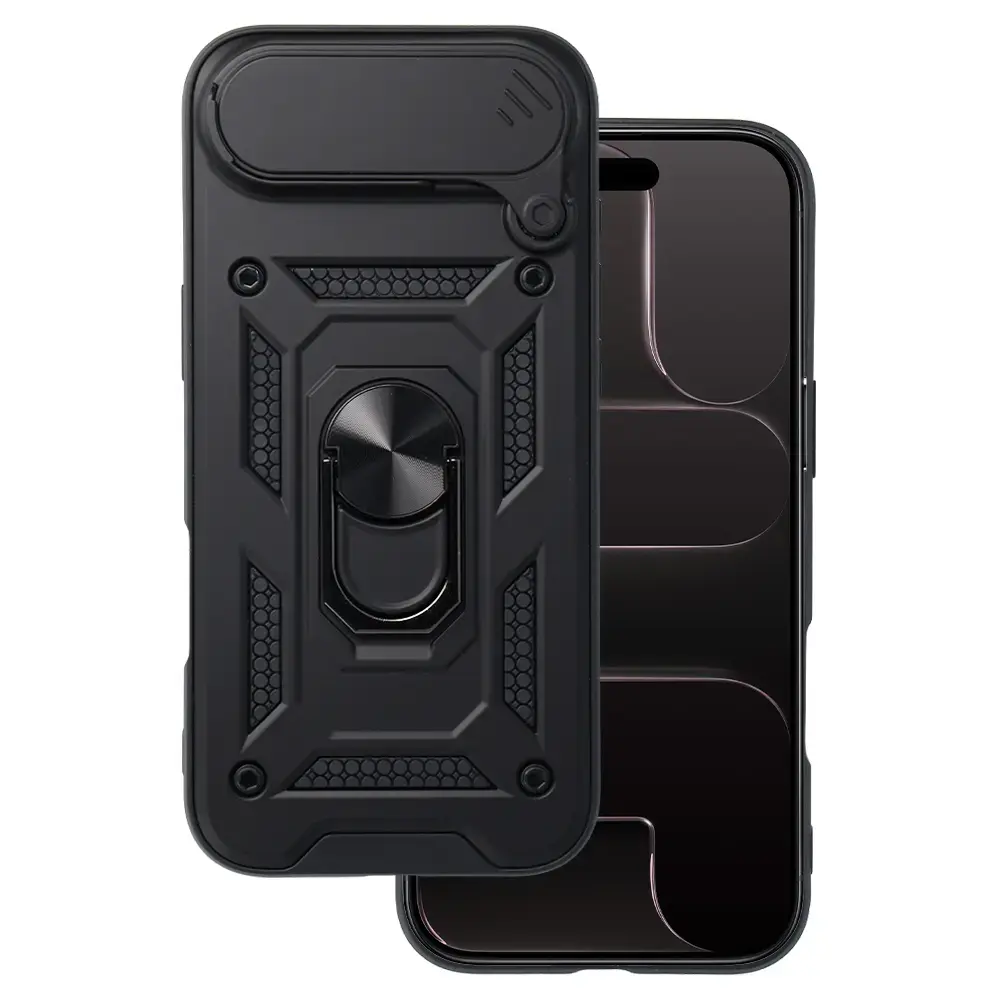 Slide Camera Armor maciņš telefonam iPhone 17 Air melns