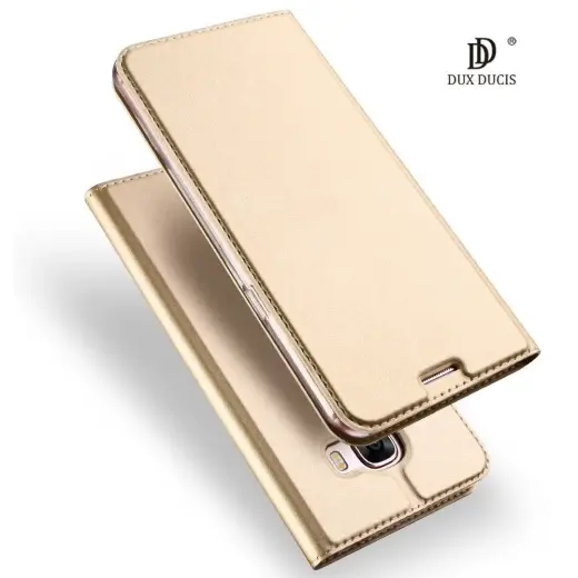 Dux Ducis Premium Magnet Case Grāmatveida Maks Telefonam Samsung A515 Galaxy A51 Zeltains