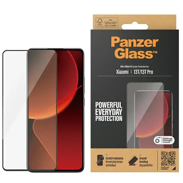 PanzerGlass Ultra-Wide Fit aizsargstikls telefonam Xiaomi 13T | Xiaomi 13T Pro melns