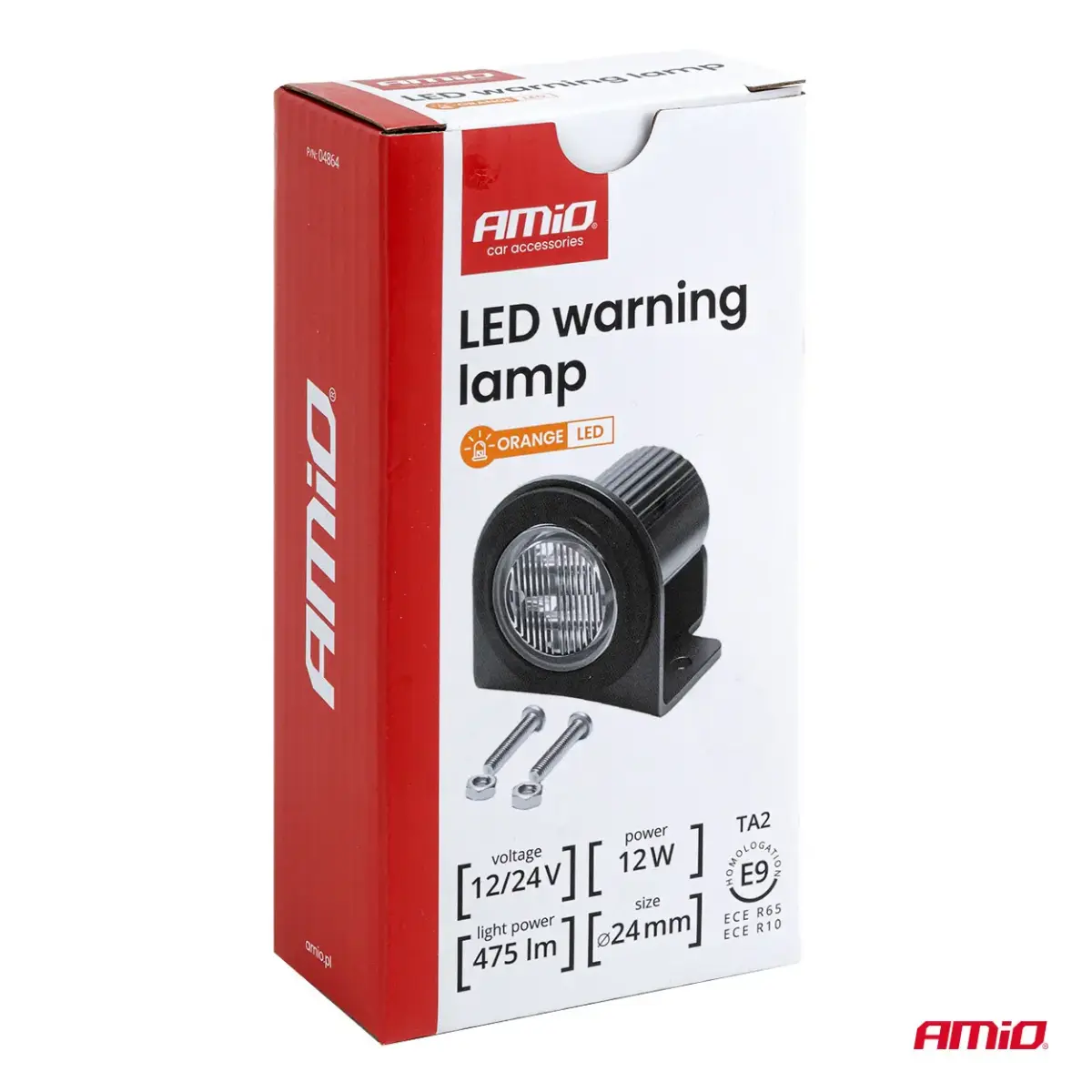 LED warning lamp R65 12V 24V 12W AMIO-04864