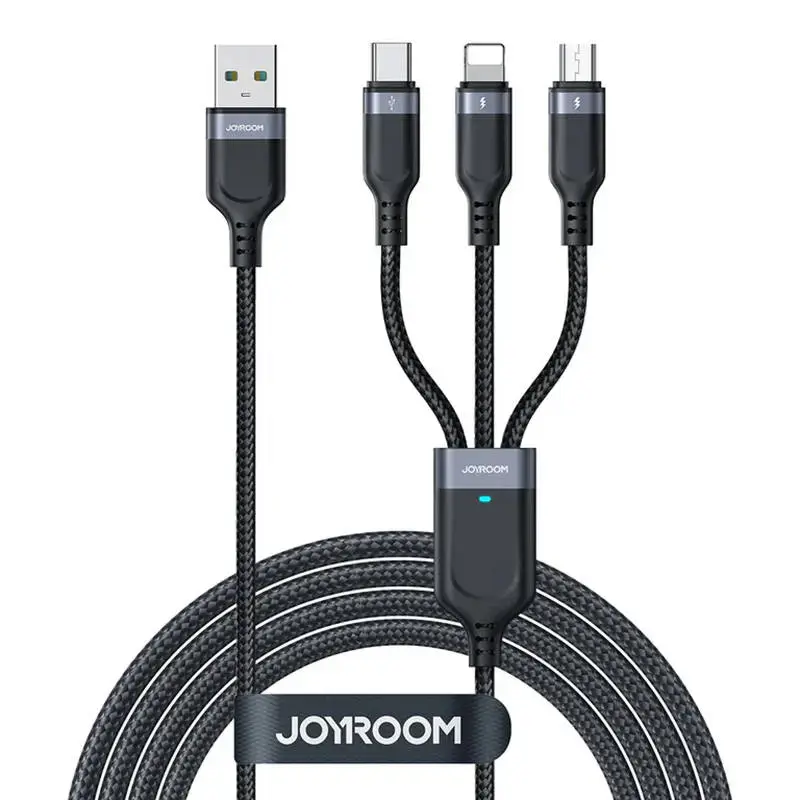 Cable USB Multi-Use Joyroom S-1T3018A18 3w1 | 3,5A | 2m  (black)
