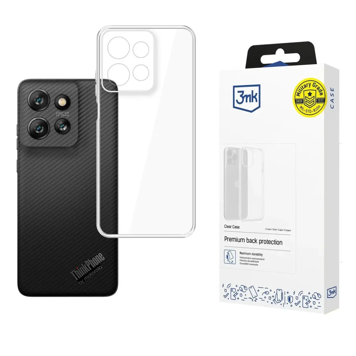 3mk Clear Case for Motorola ThinkPhone25 - transparent