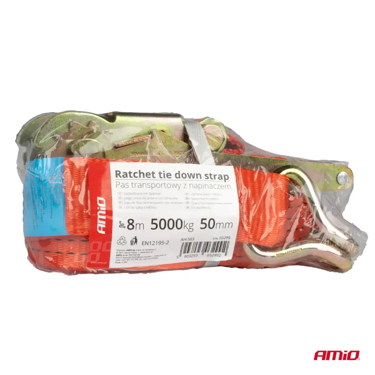 Ratchet tie down 5000kg 50mm 8m