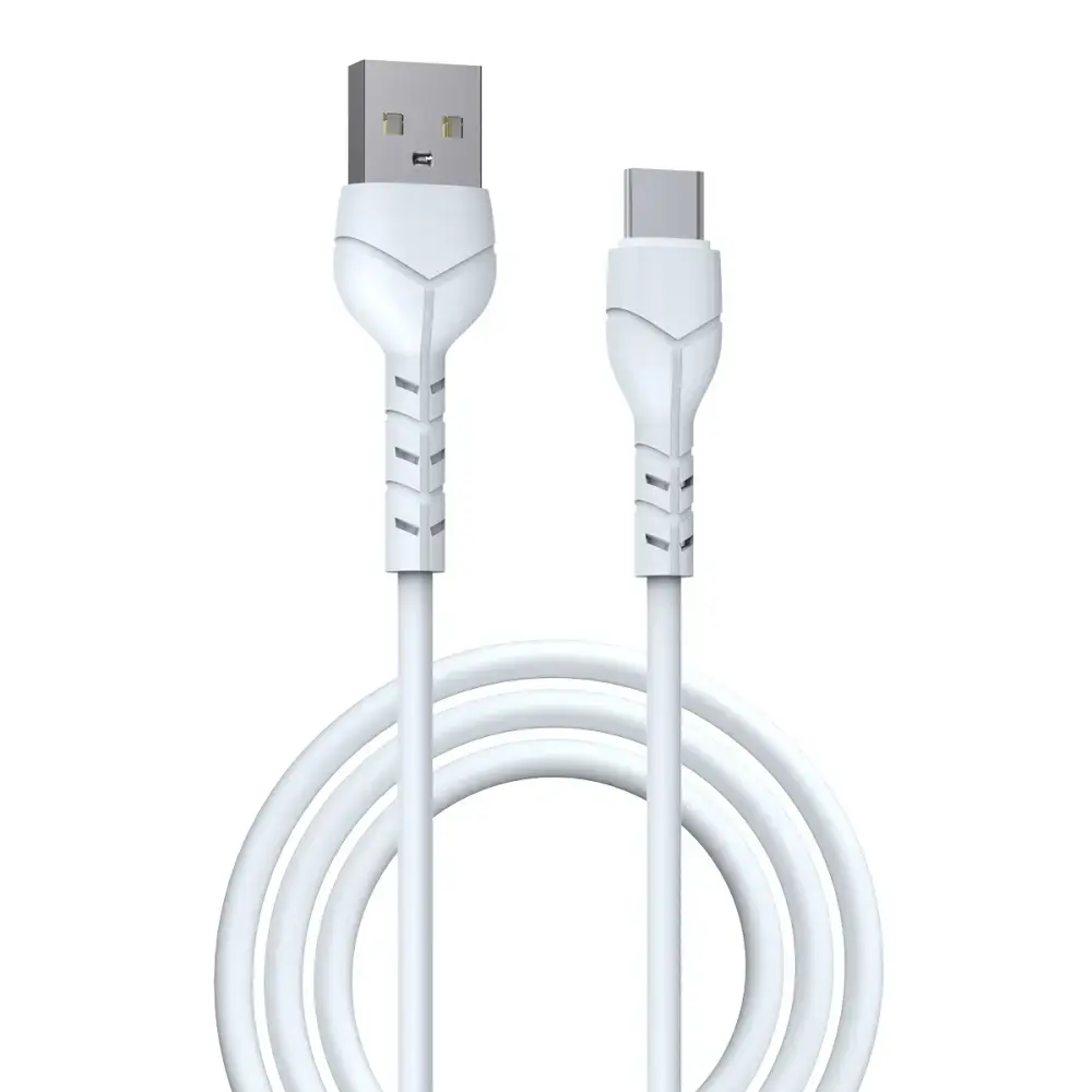 Devia Kintone duomenų perdavimo ir įkrovimo laidas | USB-A į USB-C | 10.5W | 1m | baltas