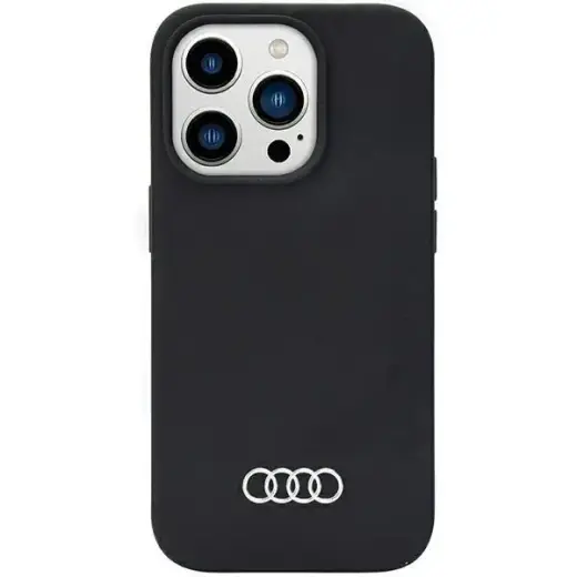 Audi Silicone Case iPhone 14 Pro 6.1" black|black hardcase AU-LSRIP14P-Q3|D1-BK