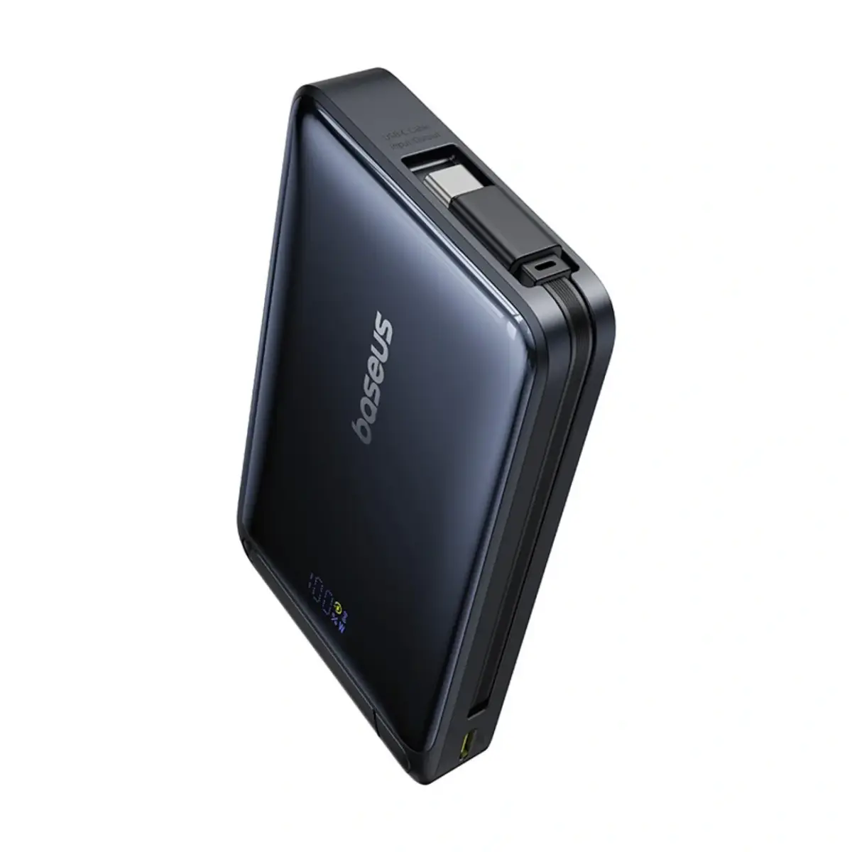 Baseus Nomos ārējais akumulators (powerbank) | 10 000 mAh | 30W | USB-C, MagSafe, Wireless | melns