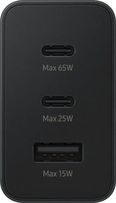 Samsung EP-T6530NBE tīkla lādētājs | 65W | USB-C, USB-A | melns