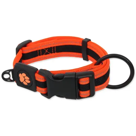 Kakla siksna - Placek Active Dog Collar Fluffy M orange 2,5x33-48cm