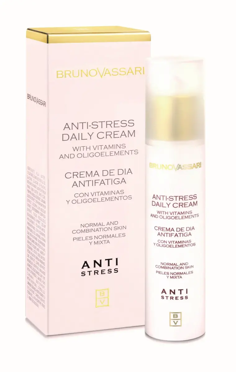 Bruno Vassari, Anti Stress, Vitamin A, Anti-Fatigue, Daily, Cream, For Face|Neck & Decolette, 50 ml