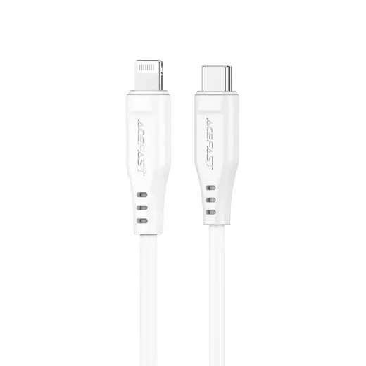 Acefast C3-01 data transfer and charging cable | MFI certified | USB-C to Lightning | 30W | 1.2m | white