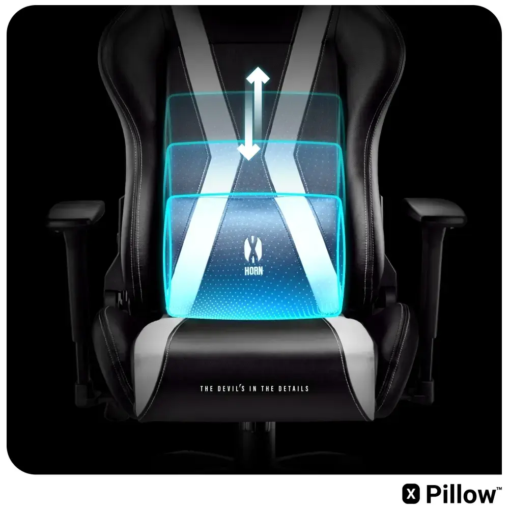 Gaming chair Diablo Chairs X-Horn 2.0 Normal Size black-white