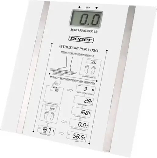 Beper Digital Personal Scale with Fat and Water Measurement 40808A