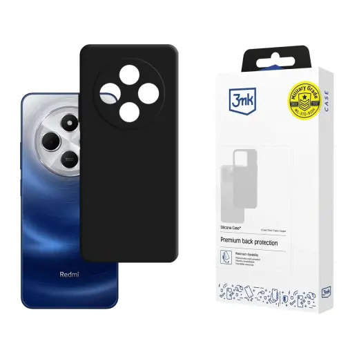 3mk Silicone Case for Xiaomi Redmi 14C | Xiaomi Redmi A4 5G - Black