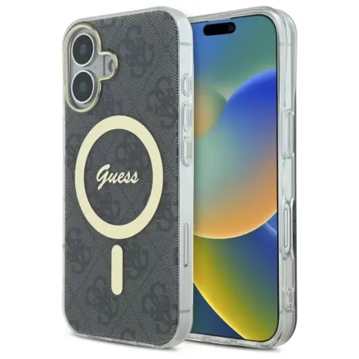Guess GUHMP16MH4STK iPhone 16 Plus 6.7"   czarny|black hardcase IML 4G MagSafe