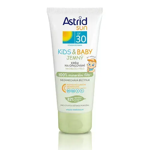 Astrid Protecie Solar Delicat Pentru Copii of 30 Sun Kids & Copil 100% Filtru Mineral 100 Ml
