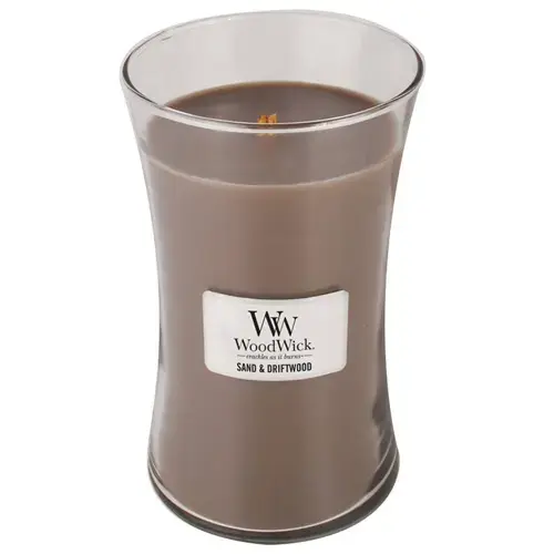 WoodWick Sand & Driftwood scented candle with wooden wick 609,5 g