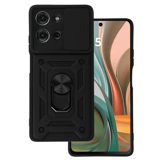 Slide Camera Armor Case for Motorola Moto G75 5G Black