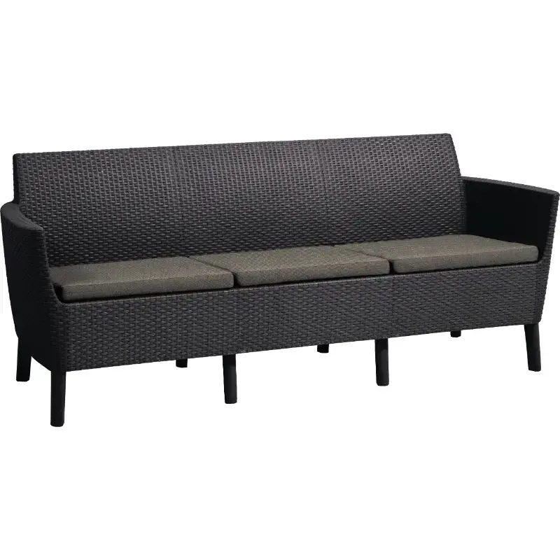 Dārza dīvāns trīsvietīgs Salemo 3 Seater Sofa brūns