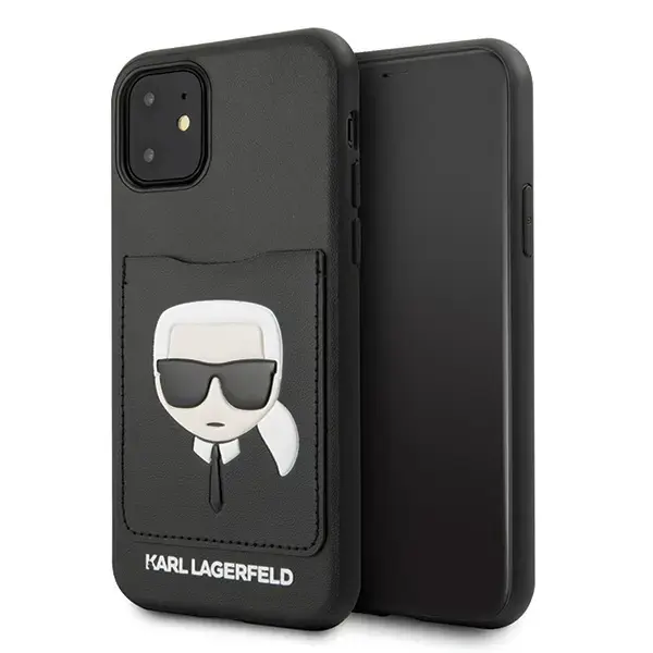Karl Lagerfeld KLHCN61CSKCBK CardSlot Cover for Apple iPhone 11 black