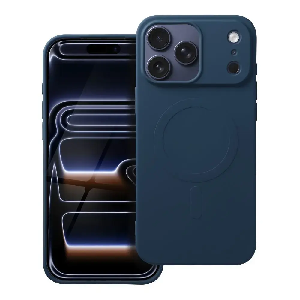 Silicone Mag Cover (big hole) maciņš ar MagSafe atbalstu telefonam iPhone 17 Pro Max zils