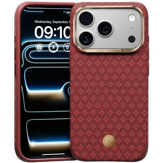 Benks ArmorGrid Edge X9 Air Navigator Kevlar Case (C.K.FL.AP.RD.X070) iP18 Pro Max/17 Pro Max Sawy Red