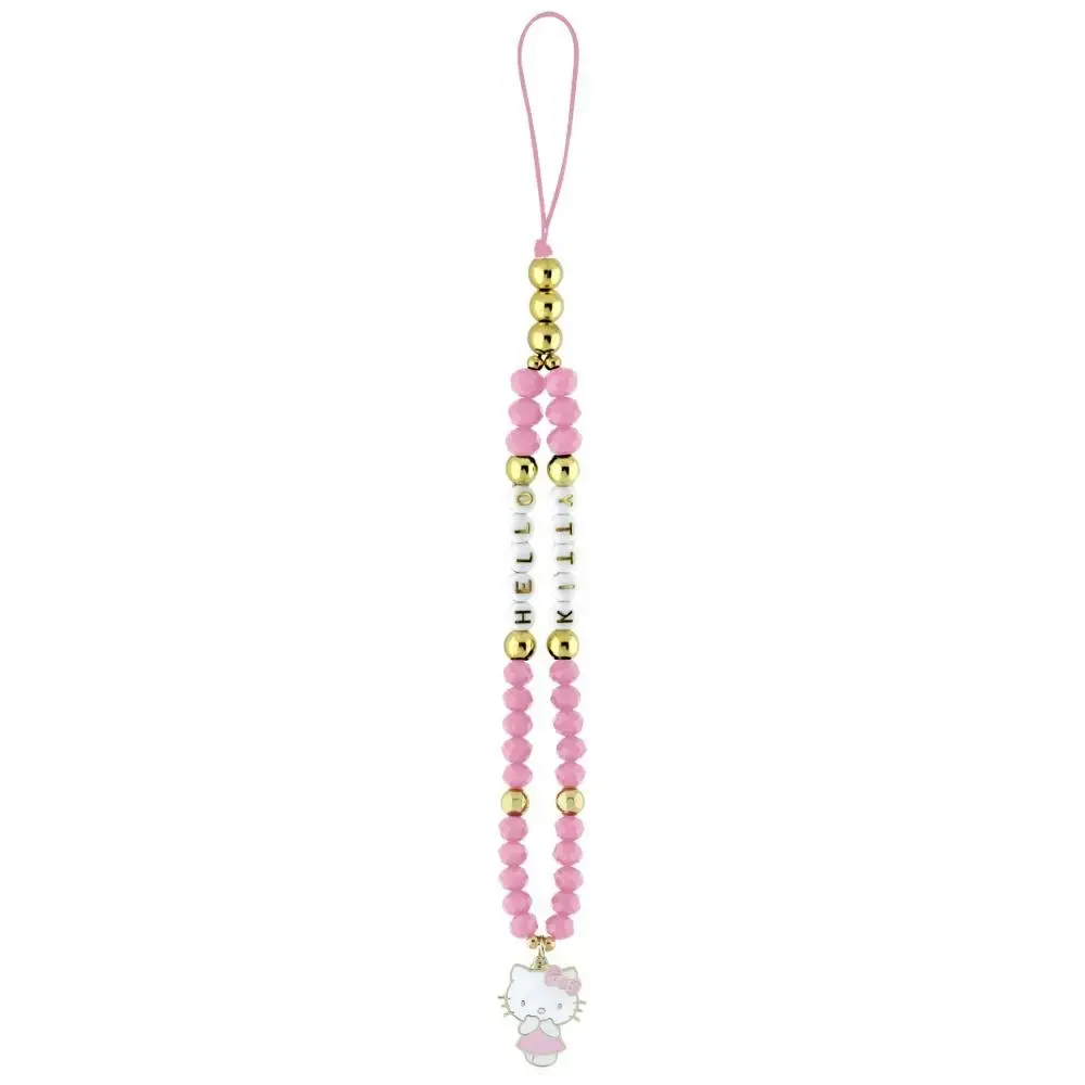 Zawieszka na telefon Hello Kitty Pearls   and Beads Kitty Charm różowy