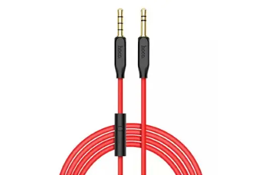 Hoco UPA12 Premium AUX Cable 3.5 mm -> 3.5 mm With Microphone 1m Red