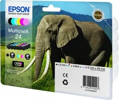 Epson Ink 24 / C13T24284011 BK,C,M,Y,LM,LC Multipack