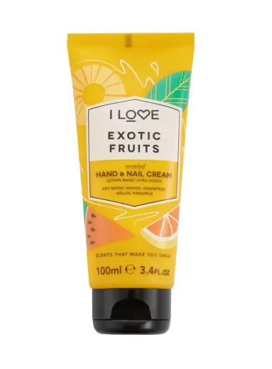 I Love, Signature Collection, Moisturizing, Hand & Nail Cream, Exotic Fruits, 100 ml