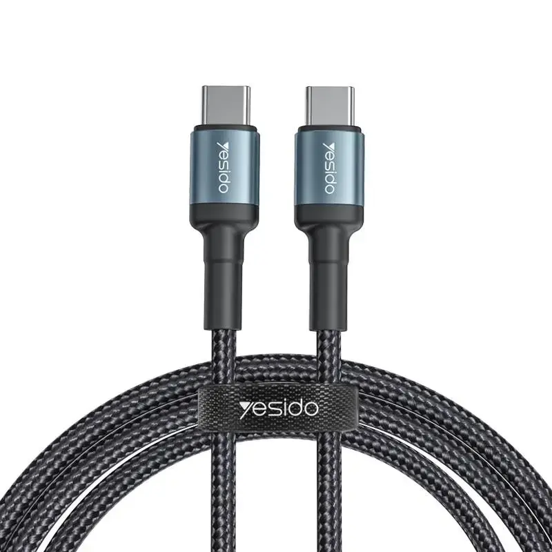 YESIDO CABLE CA78 PD 60W TYPE-C/TYPE-C 1,2M 3A BLACK