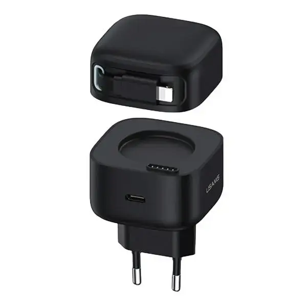 USAMS XMF Series CC209TC01 tīkla lādētājs | 35W | PD, QC, GaN | USB-C | melns