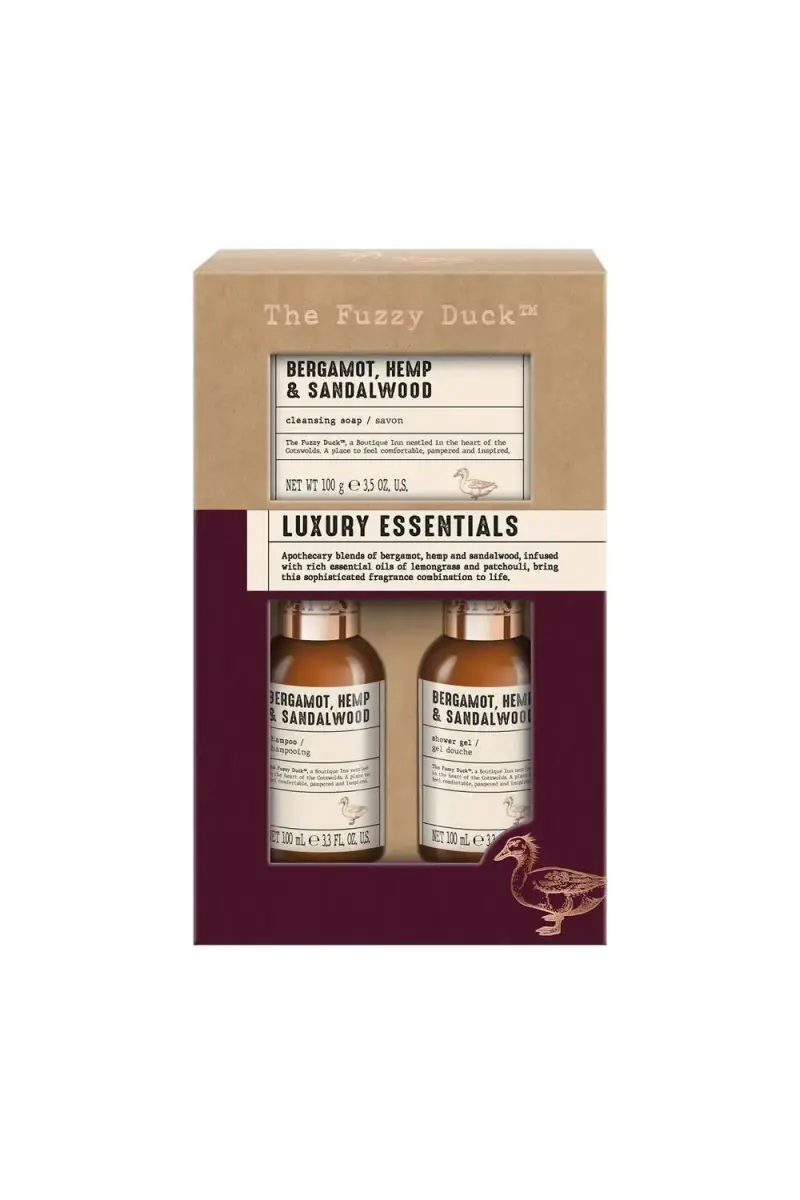 Debenhams Men the Fuzzy Duck Bergamot, Hemp & Sandalwood Men's Luxury Essentials Gift Set